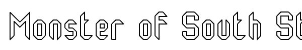 Monster of South St font preview